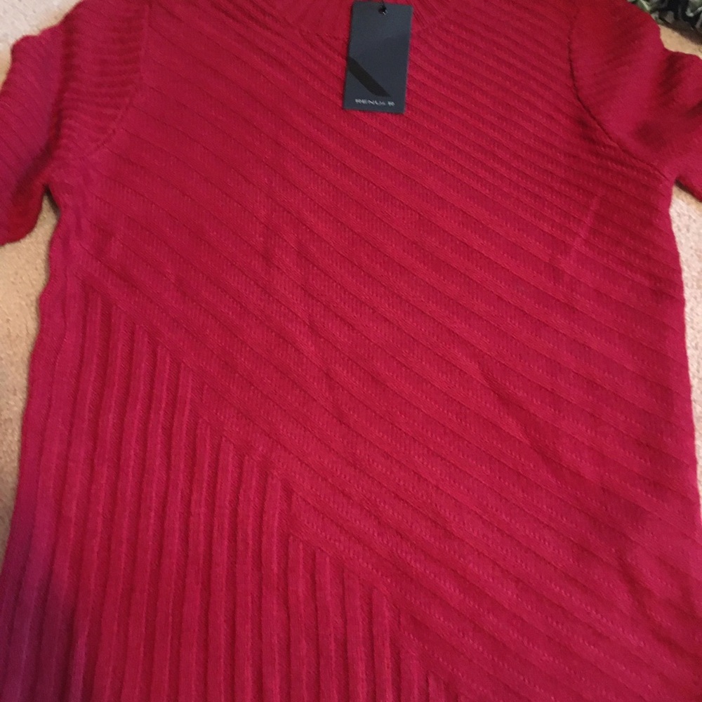 Renuar Red Crew Neck Sweater - Picture 4 of 16